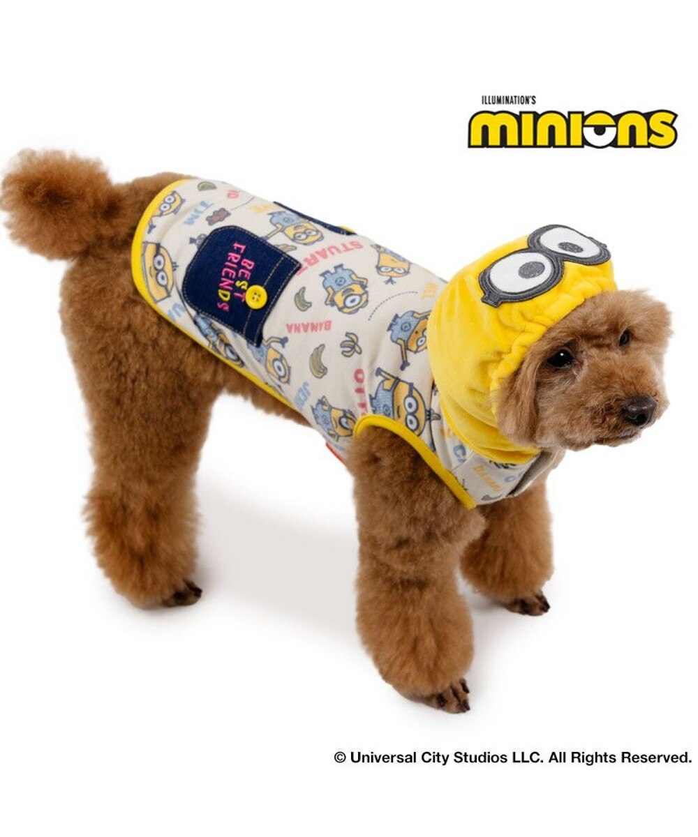 犬のフード付きマスコット ミニオン ティム フード付き タンクトップ 小型犬 / PET