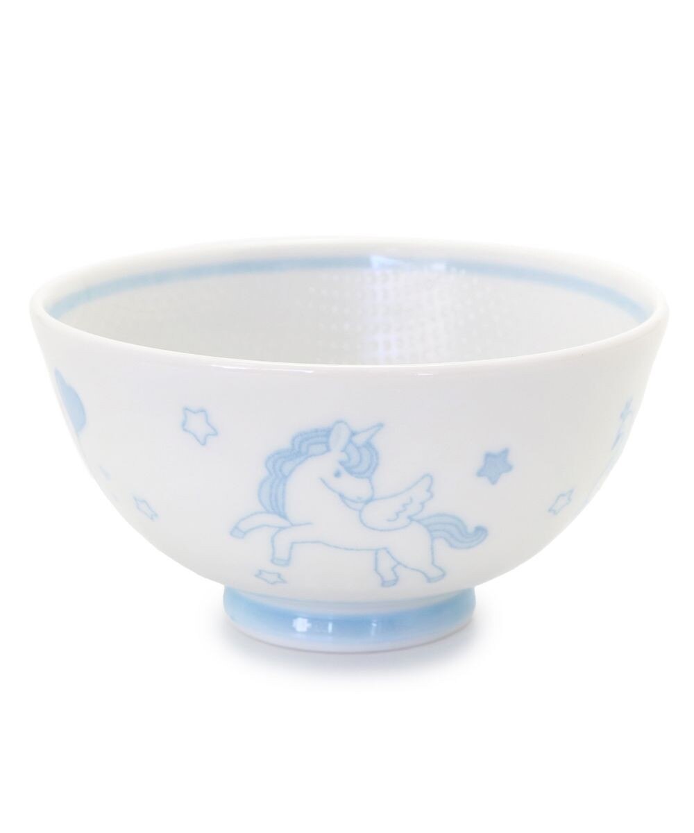 マザーガーデン ユニコーン くっつきにくい ご飯茶碗 小盛 水色