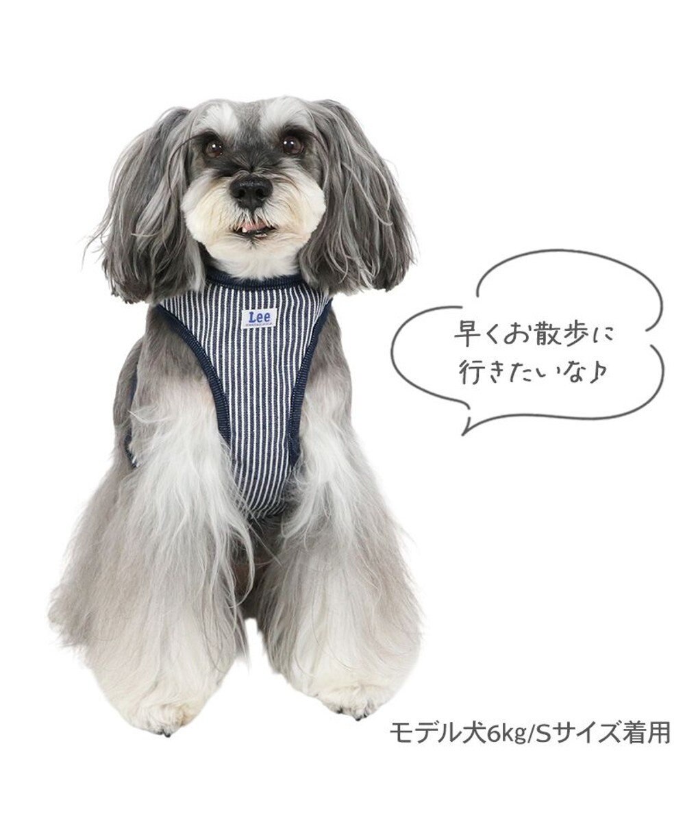 PET PARADISE Lee ヒッコリー ロゴ リュック付きハーネス  ３Ｓ 小型犬 