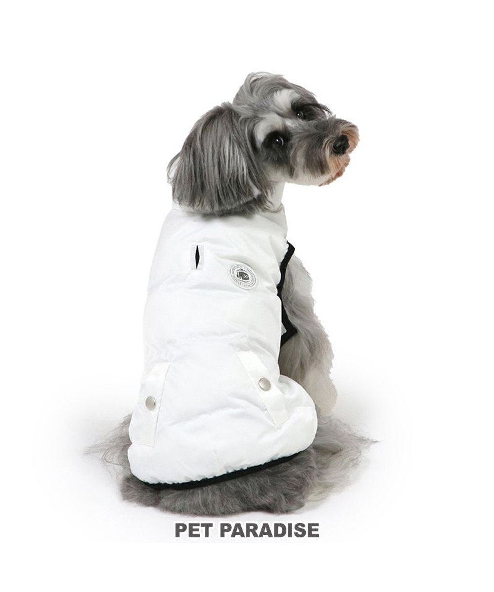 PET PARADISE 犬 服 J.PRESS 綿入り ベスト 【小型犬】  フライトベスト ホワイト 白~オフホワイト
