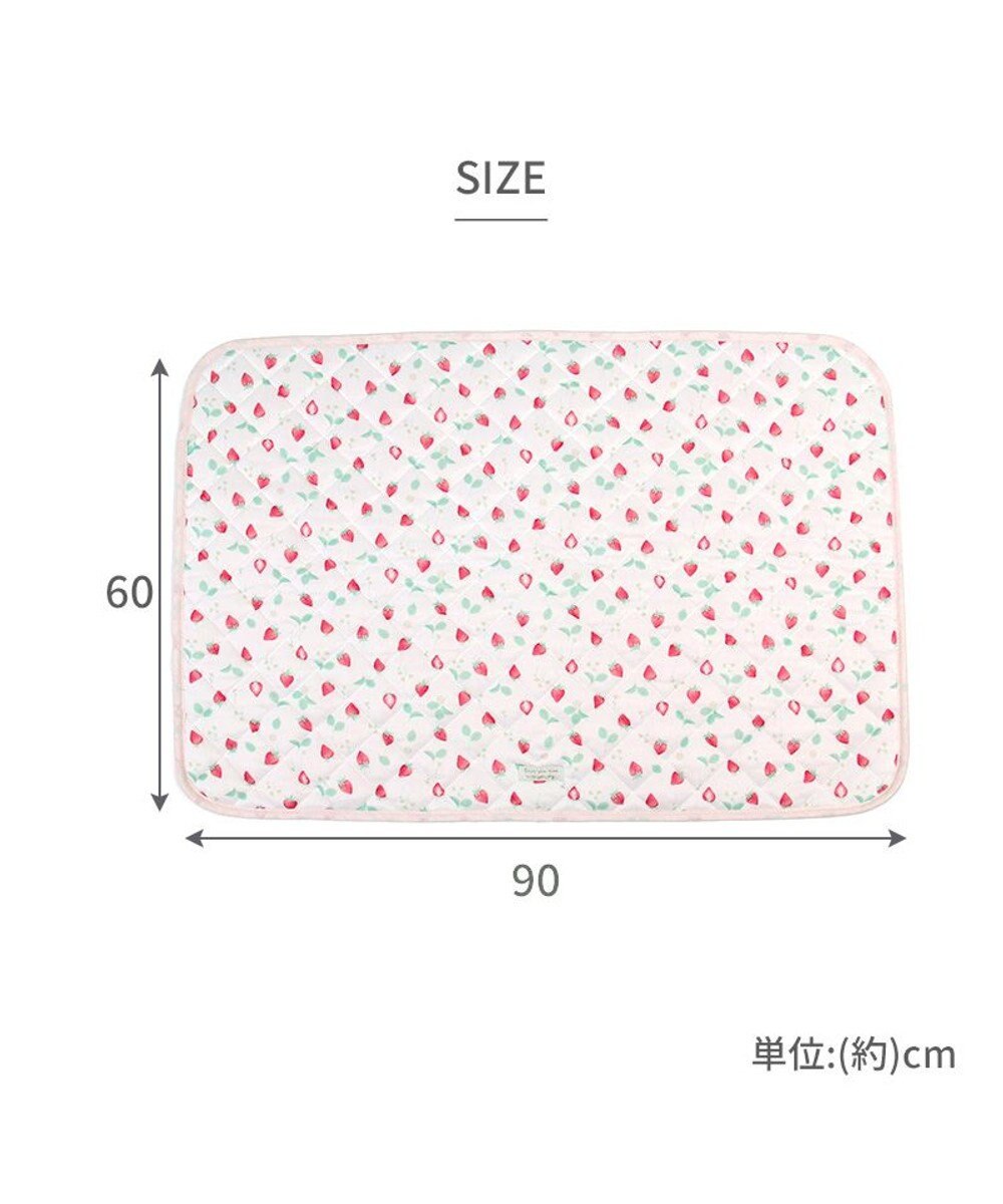 PET PARADISE ペットパラダイス クール マット 《いちご＆お花柄》 90×60㎝ 