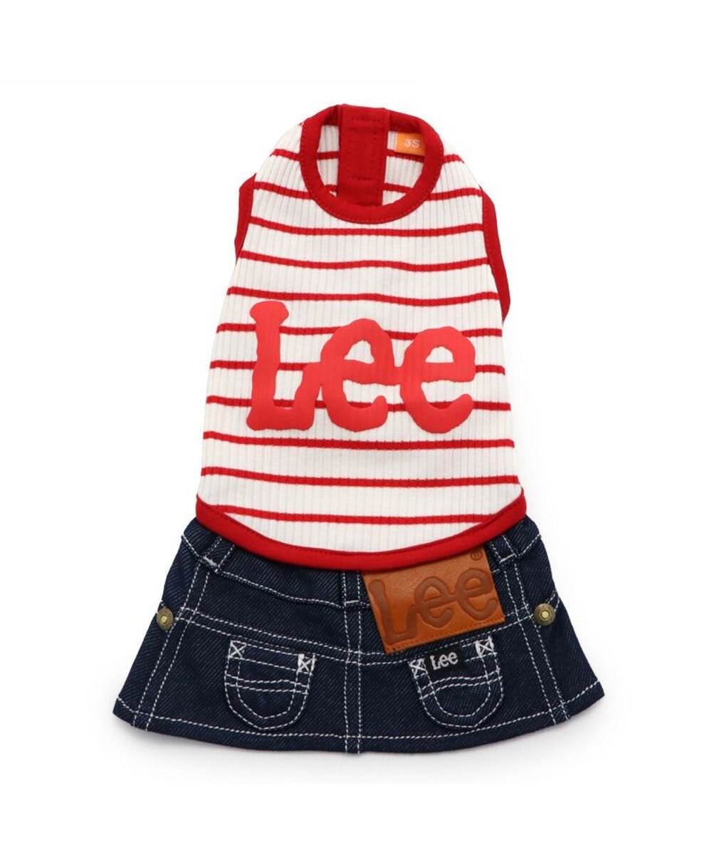 PET PARADISE 犬の服 犬 Lee スカート つなぎ 【小型犬】 リブ ボーダー 