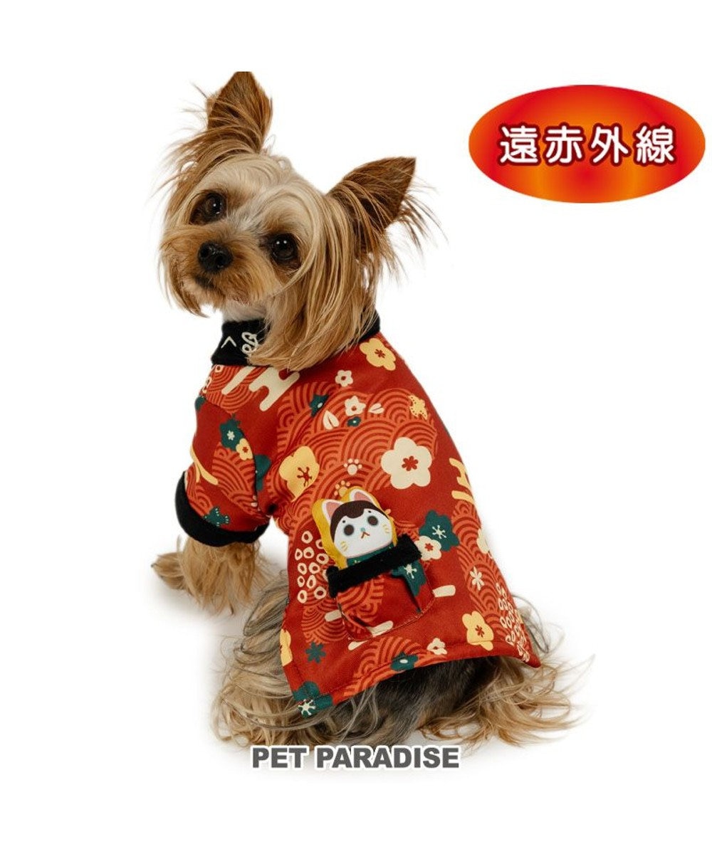 PET PARADISE ペットパラダイス  遠赤外線 レトロぬくぬく半纏 小型犬 レッド