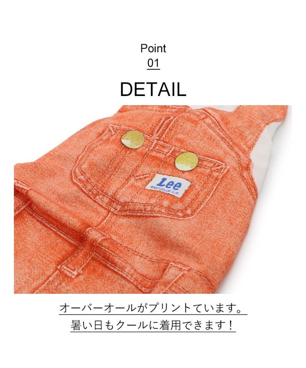 PET PARADISE Ｌｅｅ つなぎ風  ロンパース 【小型犬】《ブルー/オレンジ》クールマックスエコメイド 