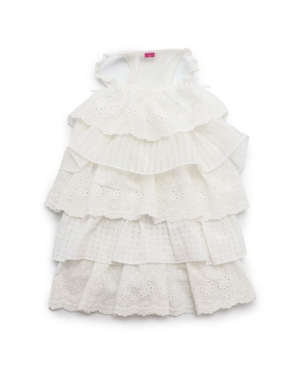 PET PARADISE 犬の服 犬 フリルワンピース白  【小型犬】 