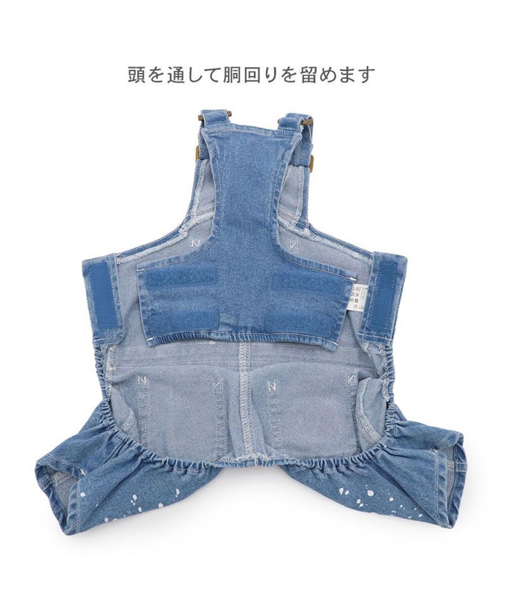 PET PARADISE Ｌｅｅ ペイント デニム オーバーオール 小型犬 