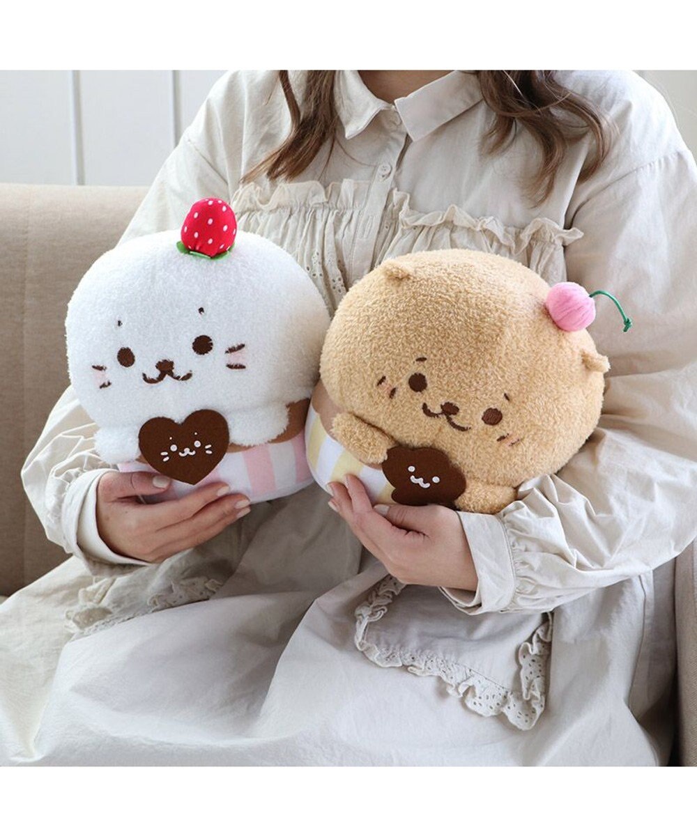 Mother garden しろたん らっこいぬ カップケーキ マスコット 20cm お座りぬいぐるみ 