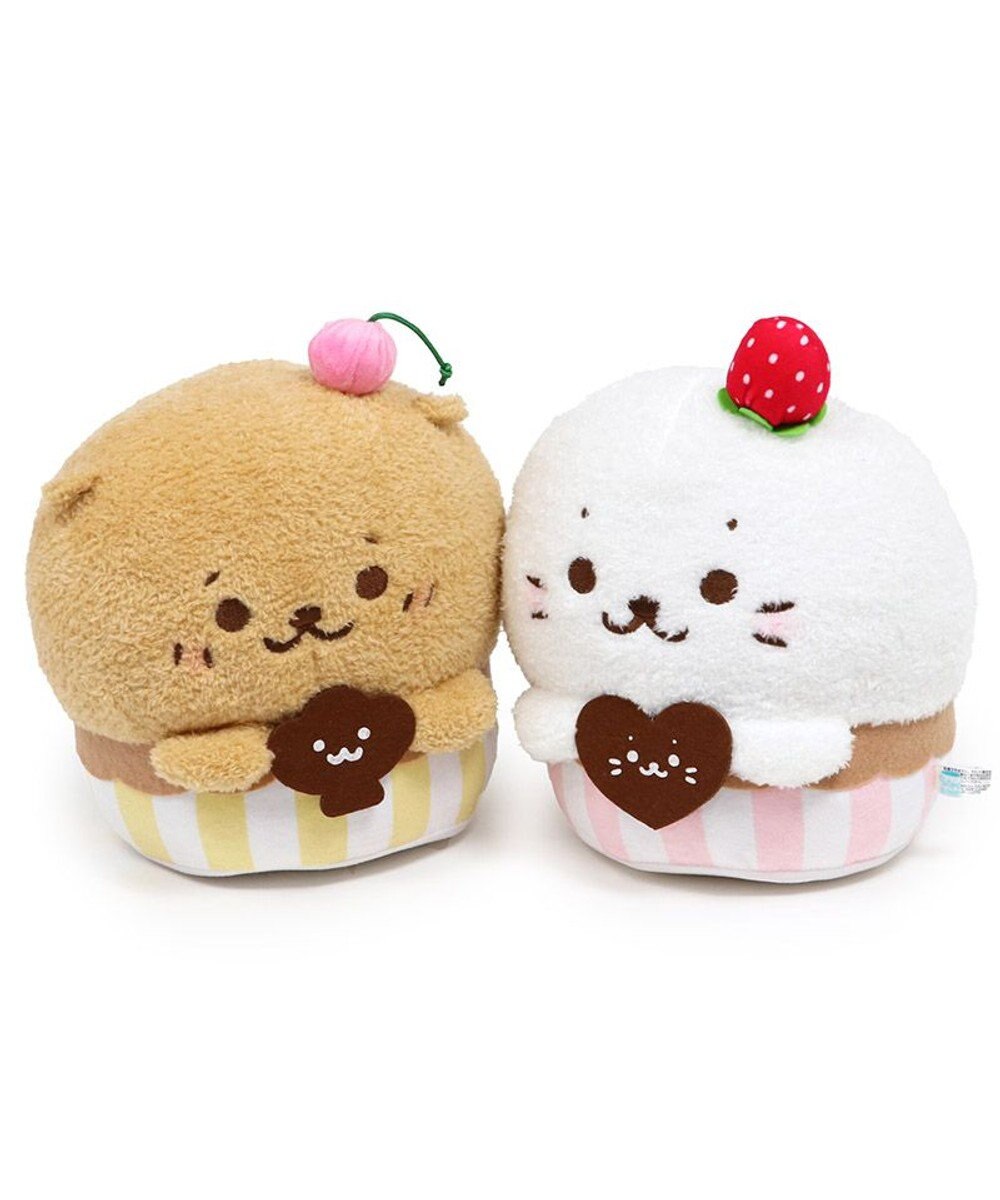 Mother garden しろたん らっこいぬ カップケーキ マスコット 20cm お座りぬいぐるみ 