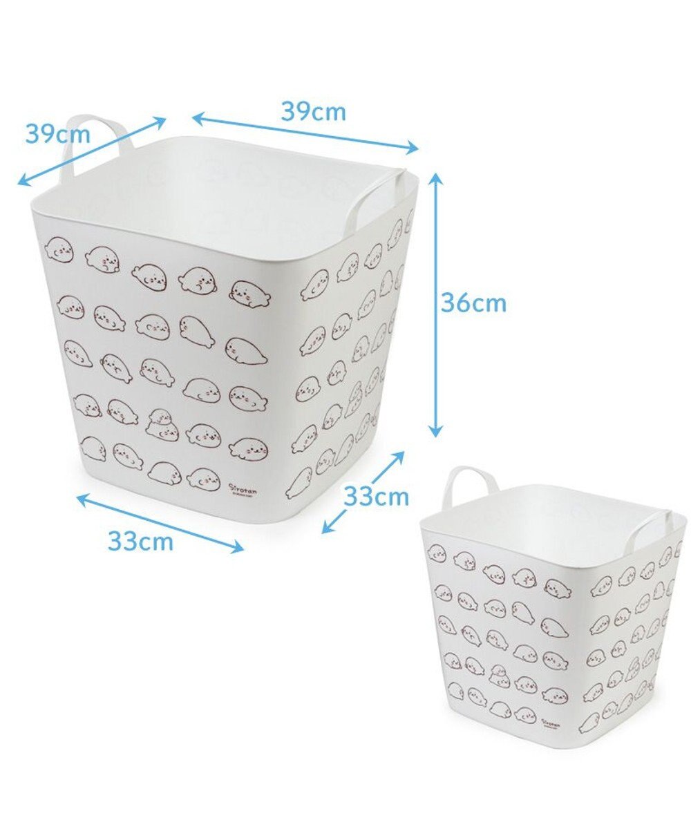 Mother garden しろたん いっぱい柄 マルチバスケット 