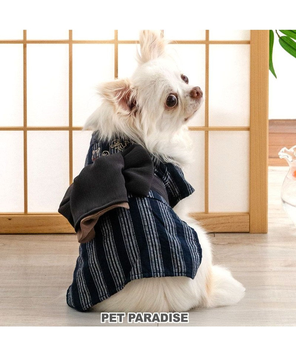 PET PARADISE ペットパラダイス  浴衣 《日本画風 犬刺繍》 小型犬 ブラック