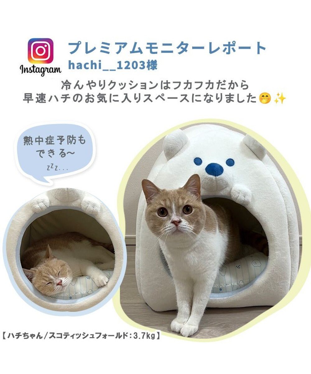 PET PARADISE ペットパラダイス しろくま 接触冷感 クール ハウス  (38×38cm) 
