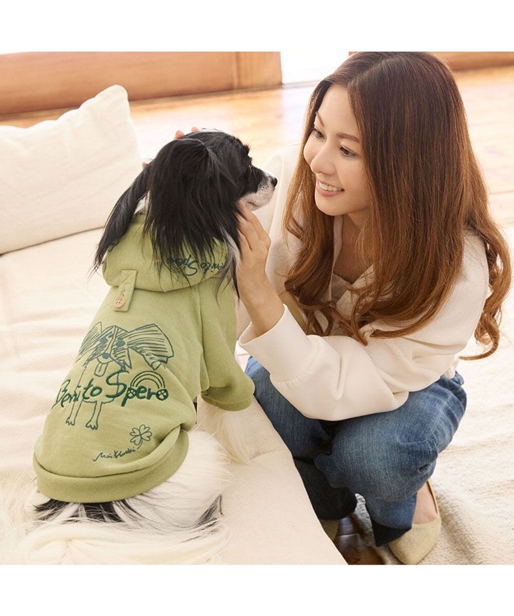 PET PARADISE ペットパラダイス Mai Kuraki ベニート パーカー 《オリーブ》 中型犬 