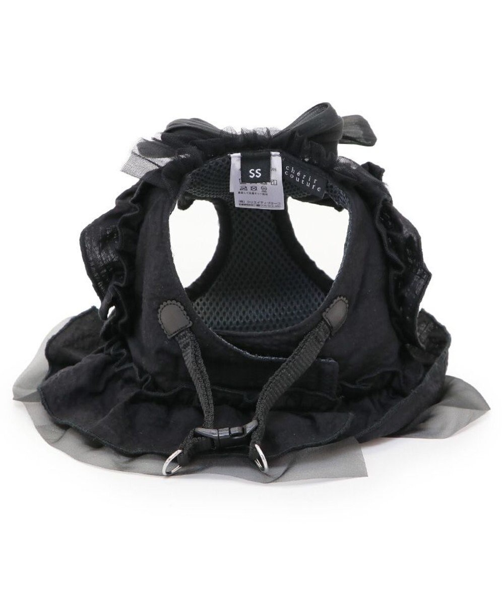 PET PARADISE cherircouture フリフリハーネス 《ブラック》 小型犬 ４Ｓ/３Ｓ 