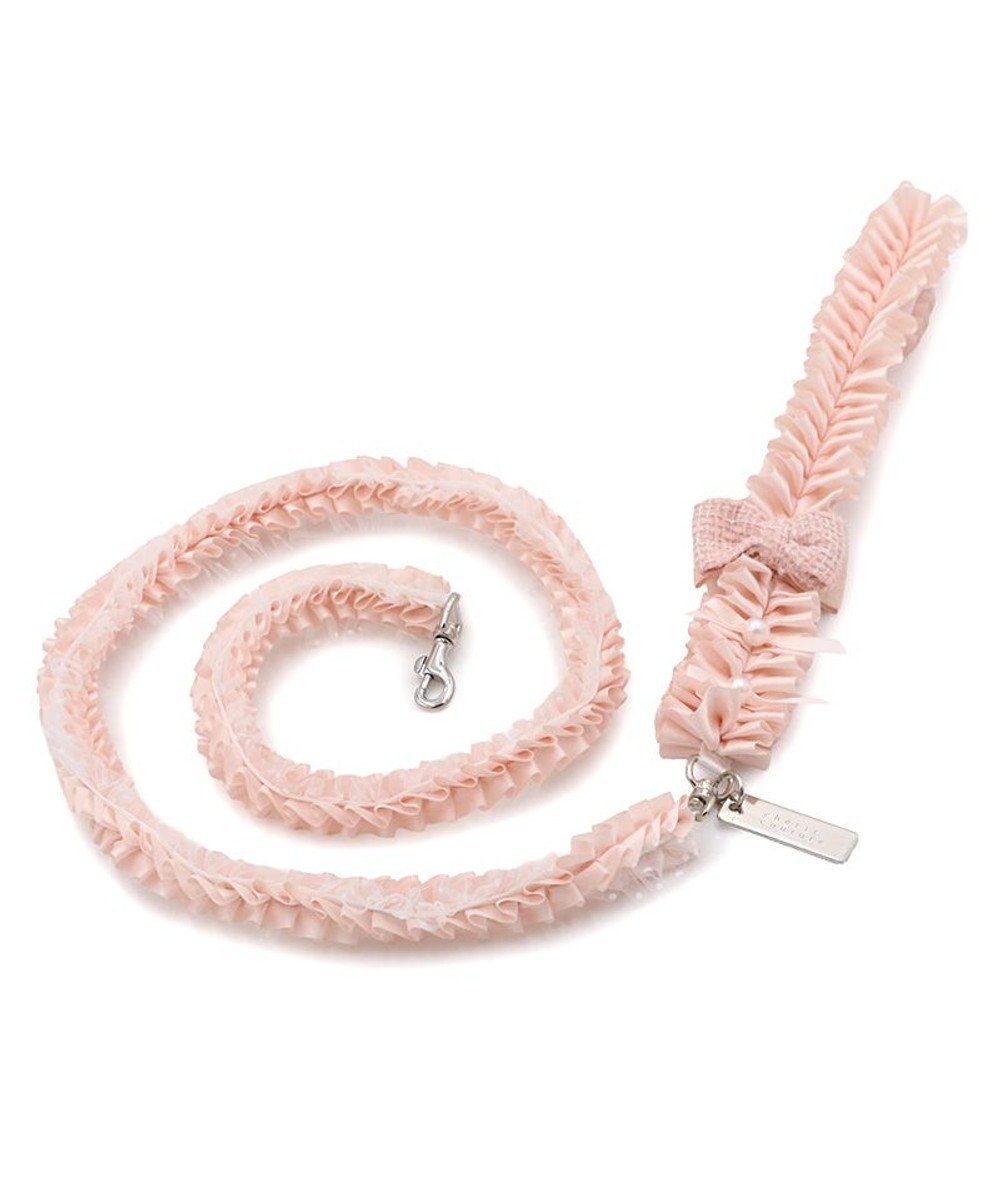 PET PARADISE cherircouture ツイード リボンリード 《ピンク》 ４Ｓ～３Ｓ 