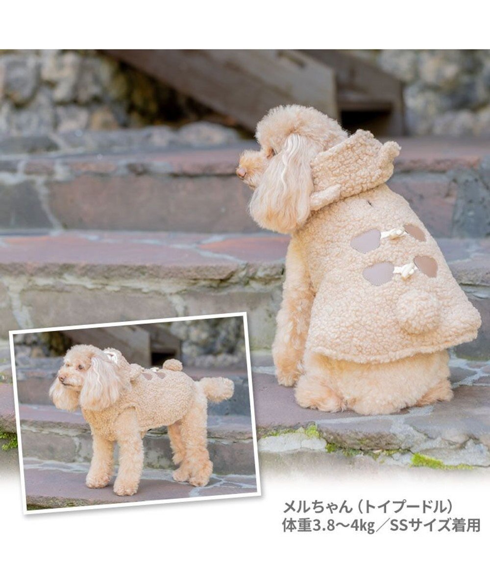 ペットパラダイス くまちゃん 遠赤外線 綿入ベスト 《チェック柄》小型犬, 茶, ４Ｓ