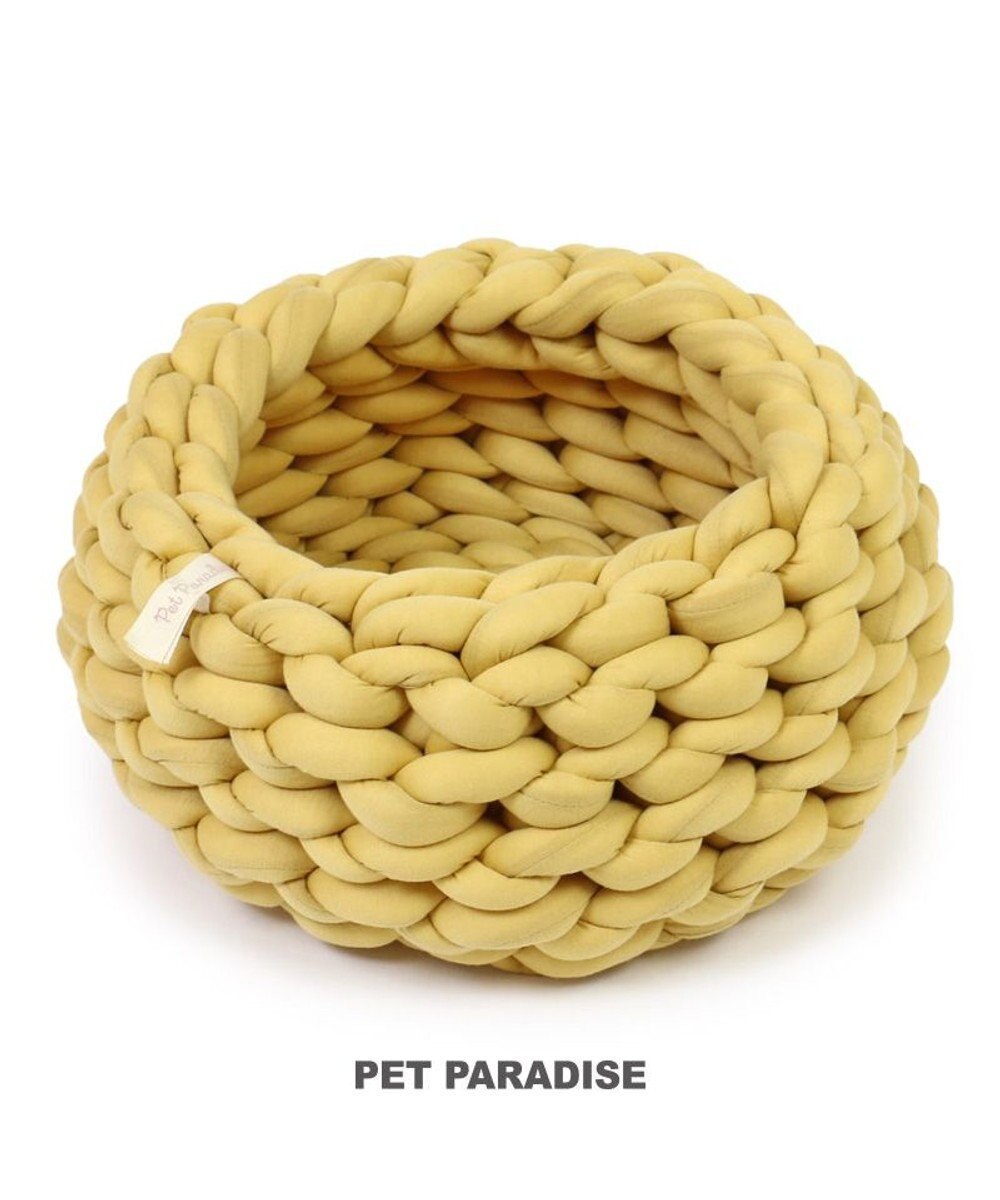 PET PARADISE 猫 ベッド おしゃれ 編み カドラー (42cm)
