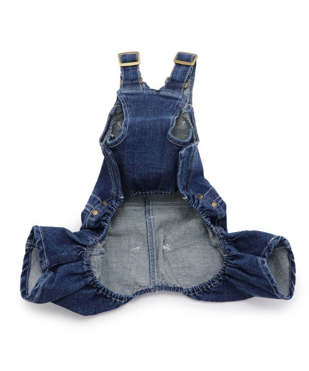 PET PARADISE Lee デニム 白ステッチ オーバーオール  中型犬 大型犬