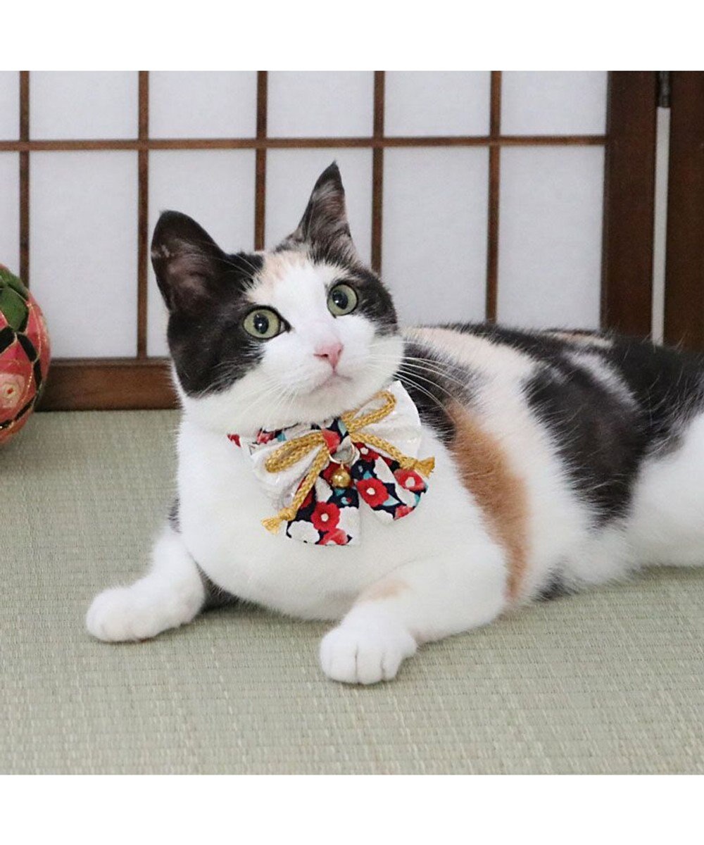 PET PARADISE ペットパラダイス 和帯 ねこ首輪 《紺》 小 / 中 