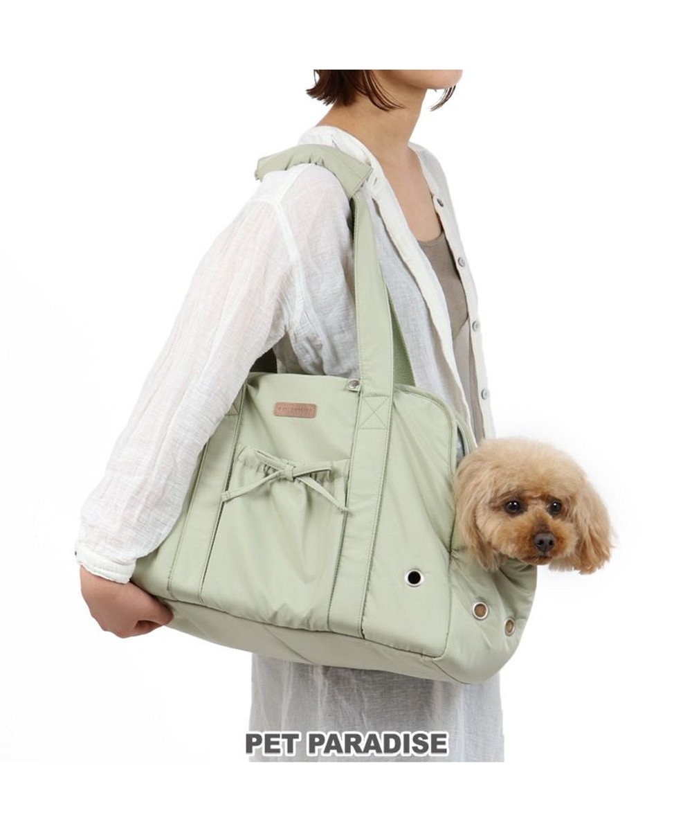 PET PARADISE 犬 キャリー キャリーバッグ 〔小型犬〕 ピスタチオ キャリーバック ショルダー イヌ ドック ペット用品 おしゃれ かわいい 猫 カーキ