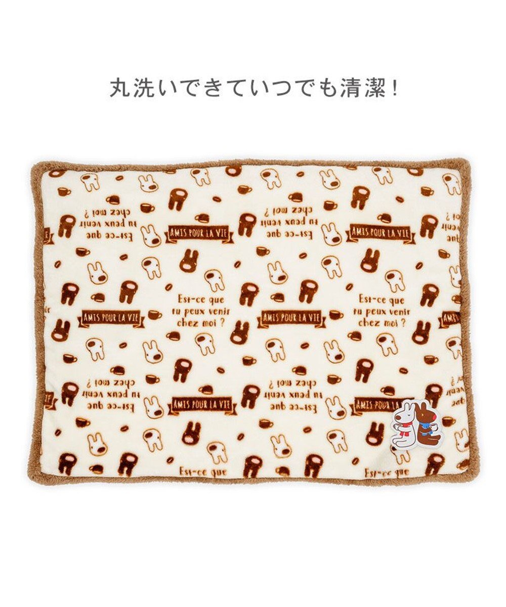 PET PARADISE リサとガスパール 遠赤外線 ボア マット 《カフェ柄》