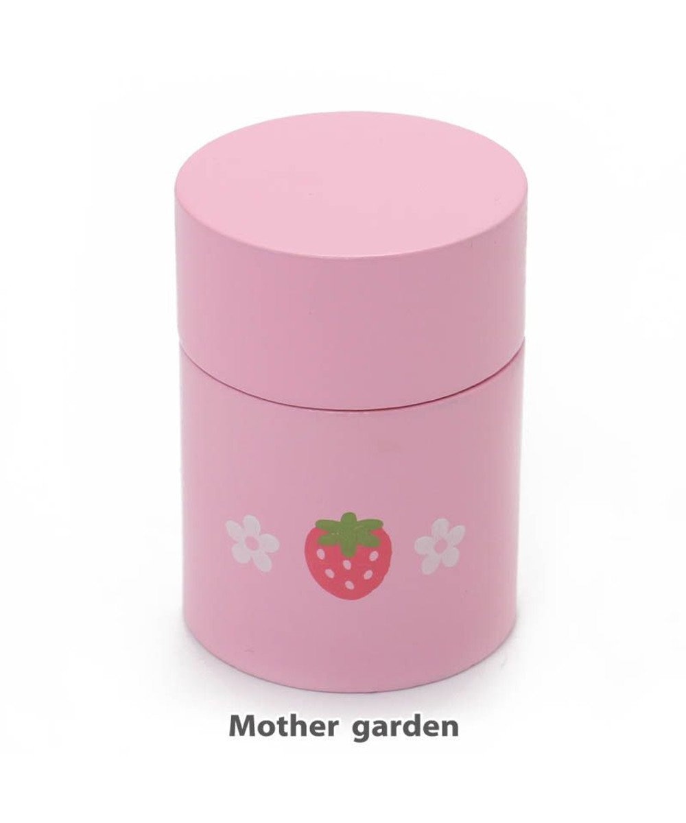 Mother garden マザーガーデン 木製 ままごと おままごと 食器 《茶筒・桃》 ピンク