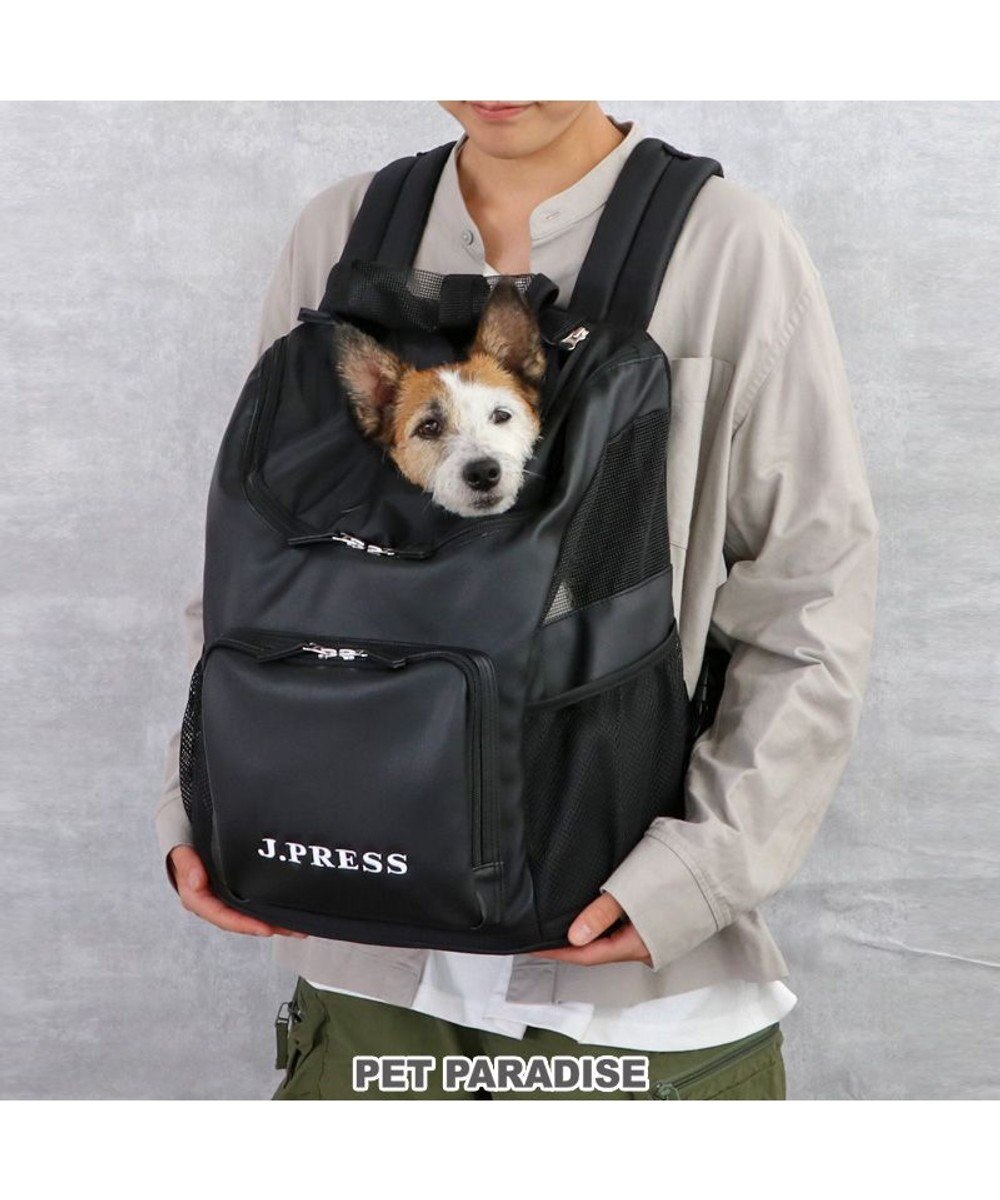 PET PARADISE J.PRESS  合皮 リュック 小型犬 黒