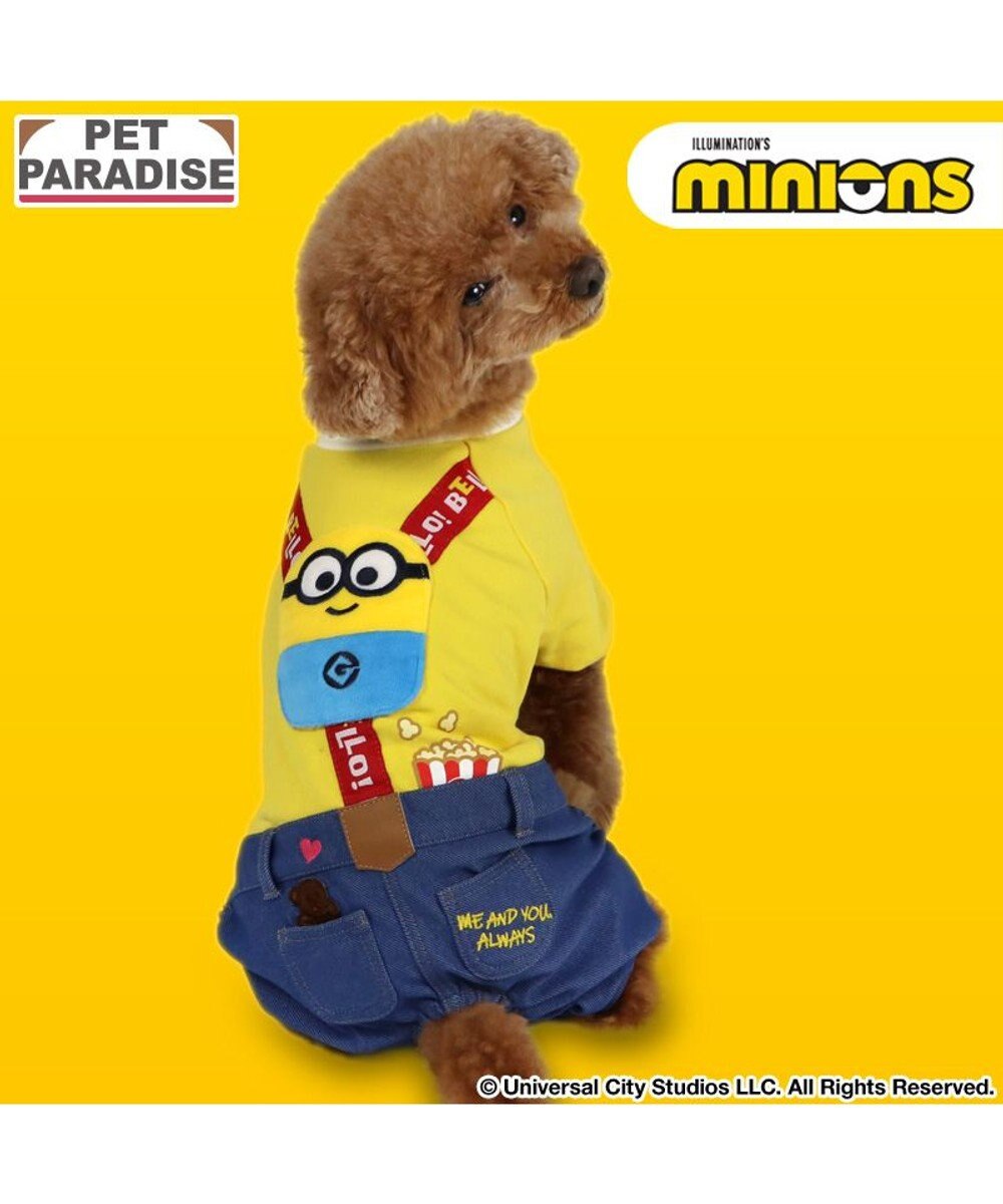 PET PARADISE ミニオン ボブ サスペンダー上下セット風 パンツつなぎ 小型犬 