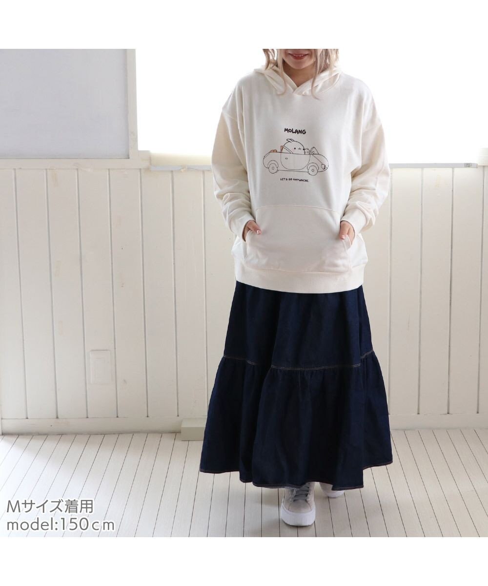 Mother garden マザーガーデン MOLANG モラン ドライブ柄パーカー S/M/L ユニセックス サイズ ホワイト 