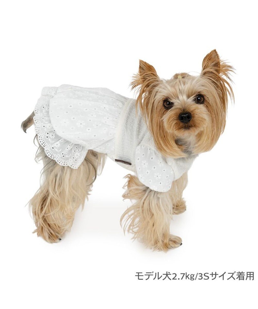 PET PARADISE ペットパラダイス レース バルーン ワンピース 《ホワイト》 小型犬 