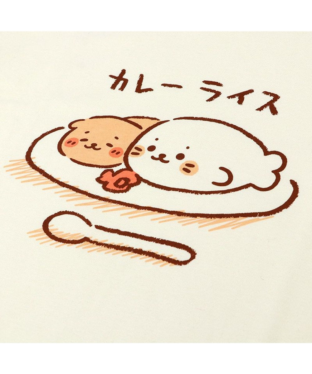 しろたん Tシャツ 半袖 カレーライス柄 オフホワイト色 S M L Xl レディース メンズ ユニセックス 男女兼用 かわいい キャラクター 半袖ｔシャツ マザーガーデン Mother Garden 通販 雑貨とペット用品の通販サイト マザーガーデン ペットパラダイス