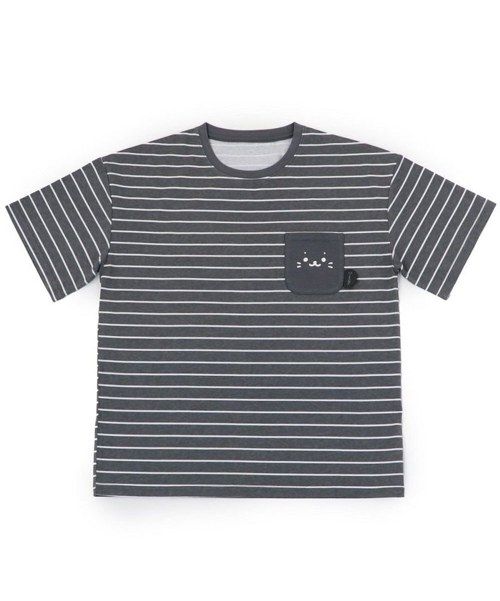 Mother garden しろたん ポケット付き Ｔシャツ 半袖 《ボーダー柄/黒色》 レディース メンズ ユニセックス 