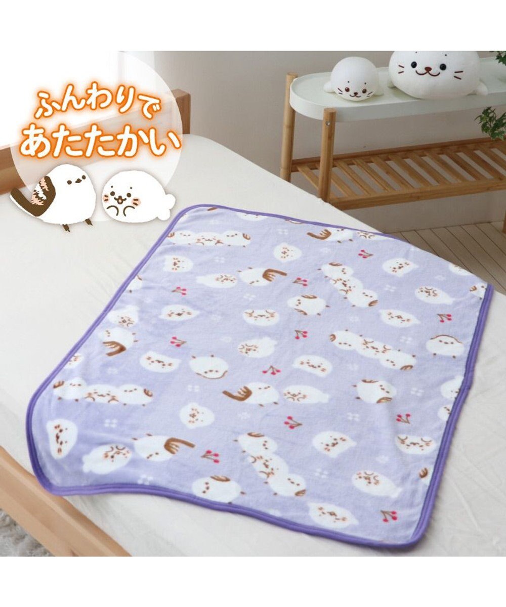 Mother garden しろたん ひざかけ 《シマエナガ》 70×100cm 