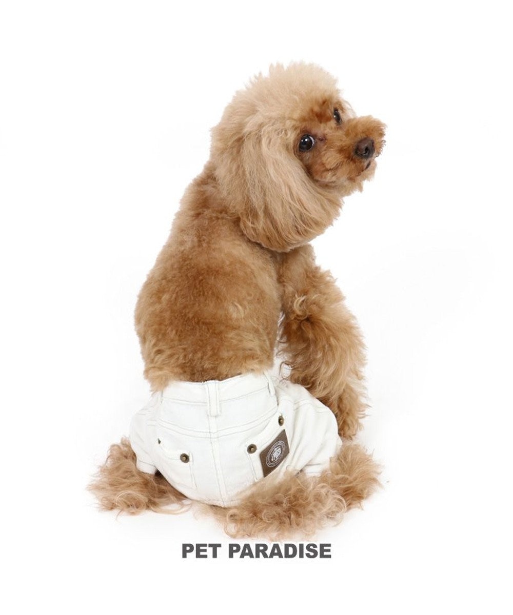 PET PARADISE 犬 服 J.PRESS パンツ 【小型犬】 ホワイトコーデュロイ 白~オフホワイト