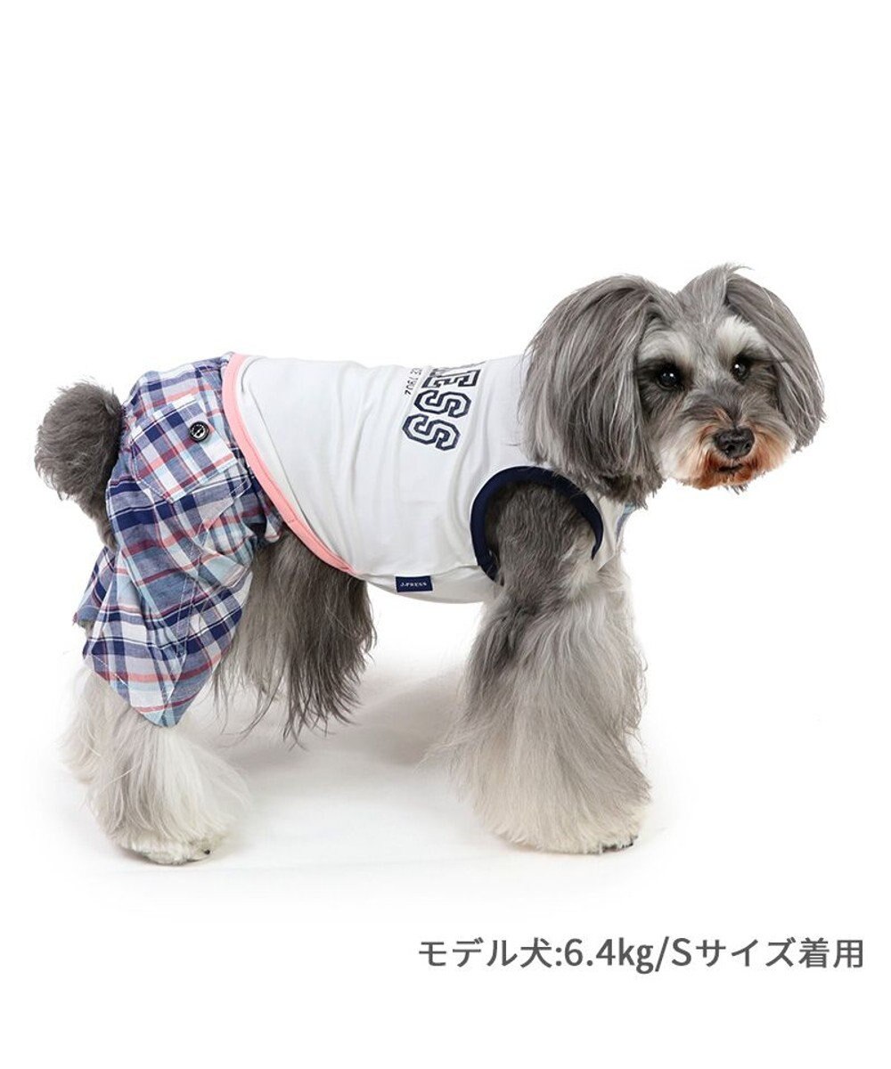 PET PARADISE J.PRESS クール 接触冷感 パンツつなぎ マドラスパンツ 小型犬 