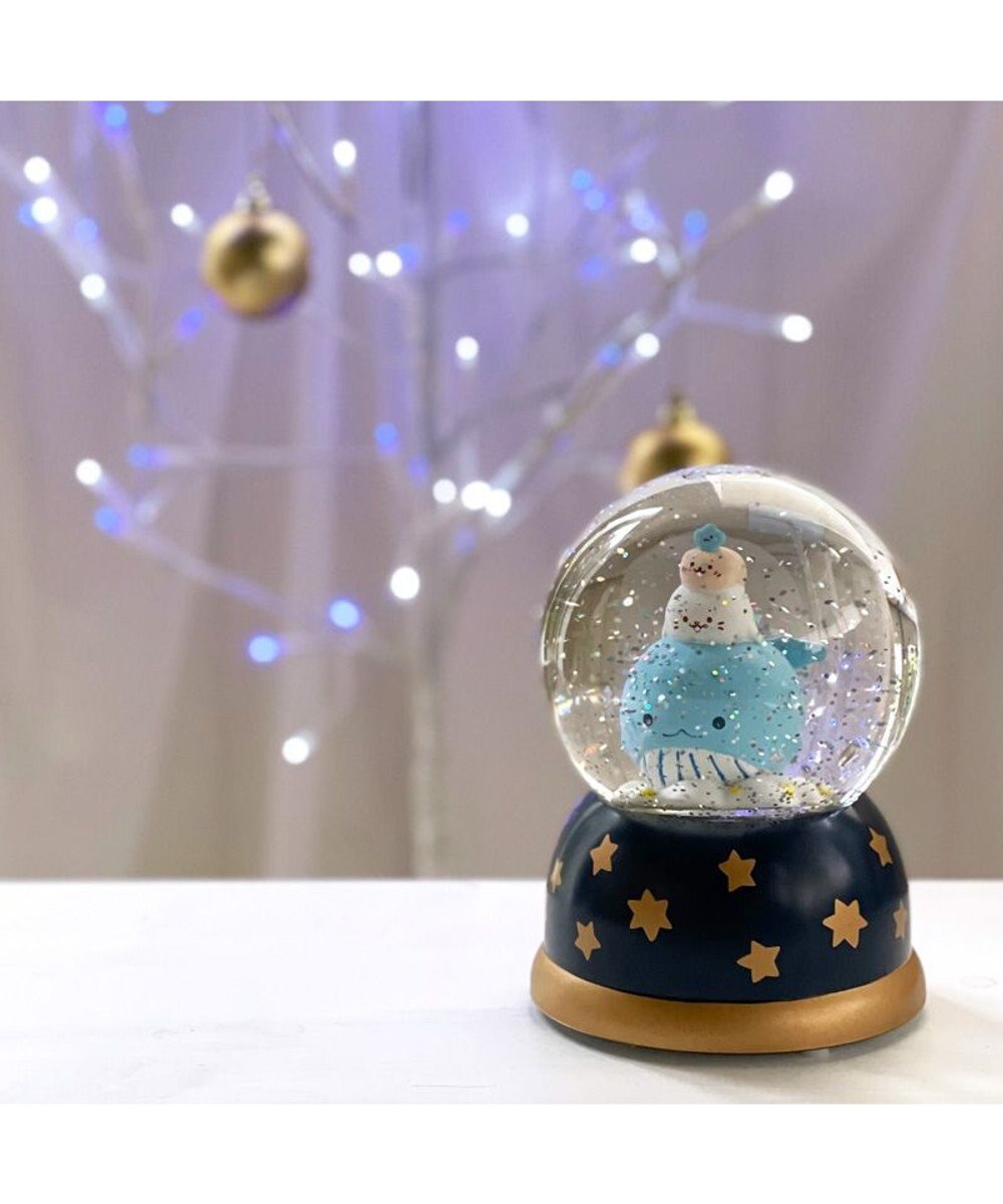 しろたん キラキラ スターグローブ 星くじら しろたんらっこいぬ シェル スタードーム スノードーム 電球 ライト クリスマス プレゼント 装飾  インテリア USBケーブル 照明 マザーガーデン, マルチカラー, -