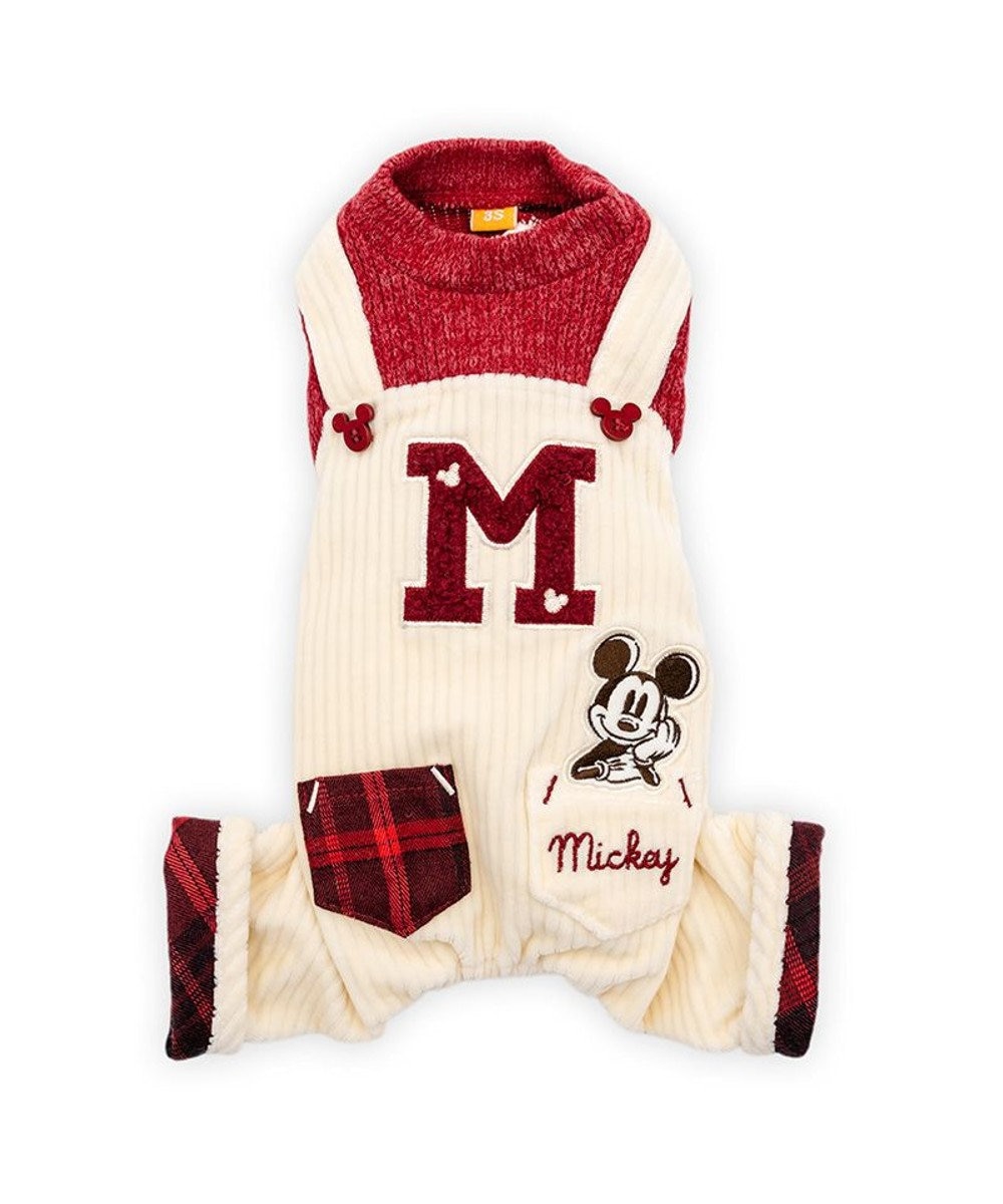 PET PARADISE ディズニー ミッキーマウス チェック オーバーオール  小型犬