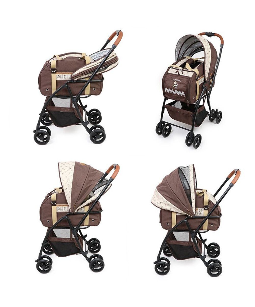 PET PARADISE スヌーピー ３ＷＡＹ ハンドフル ペットカート 《ブラウン》 10kgまで対応 