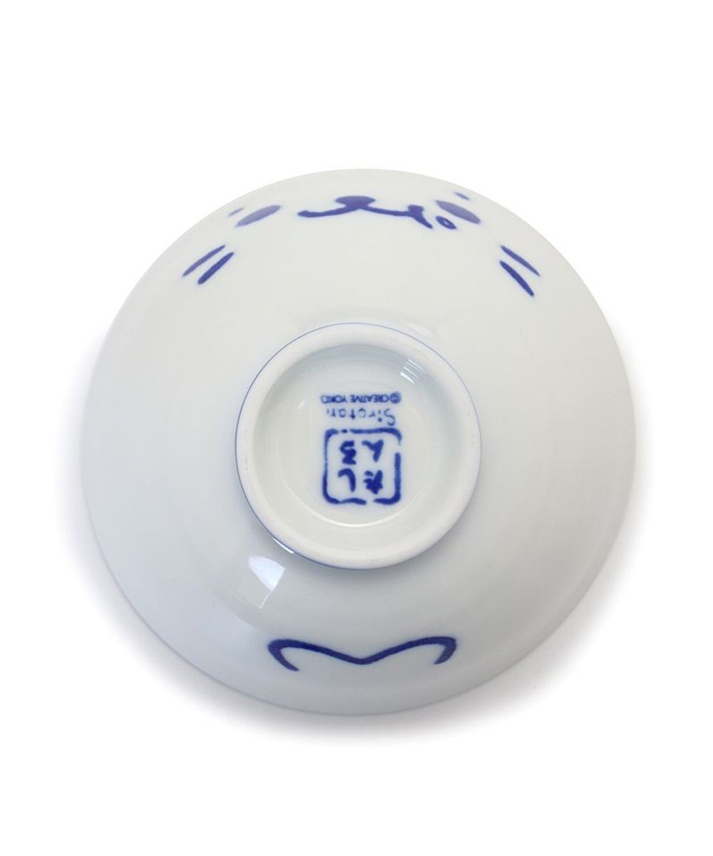 Mother garden しろたん ごはん粒がくっつきにくい ご飯茶碗  【小】 《顔ぼん柄/しろたん＆らっこいぬ柄》 単品 