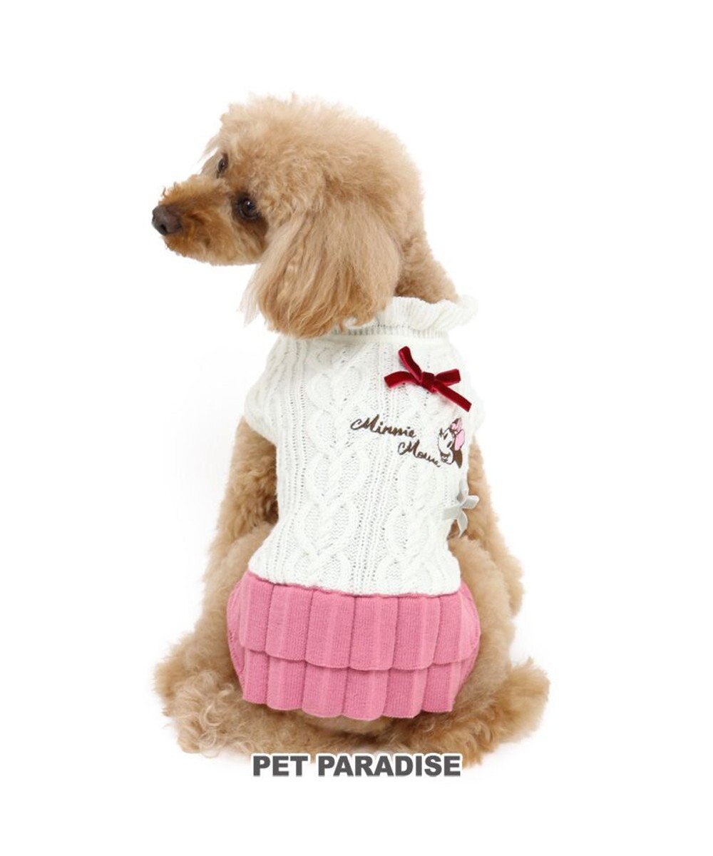 PET PARADISE 犬 服  ディズニー ミニーマウス ニットワンピース 〔小型犬〕 犬服 犬の服 犬 服 ペットウエア ペットウェア ドッグウエア ドッグウェア ベビー 超小型犬 小型犬暖かい 冬 ピンク（淡）