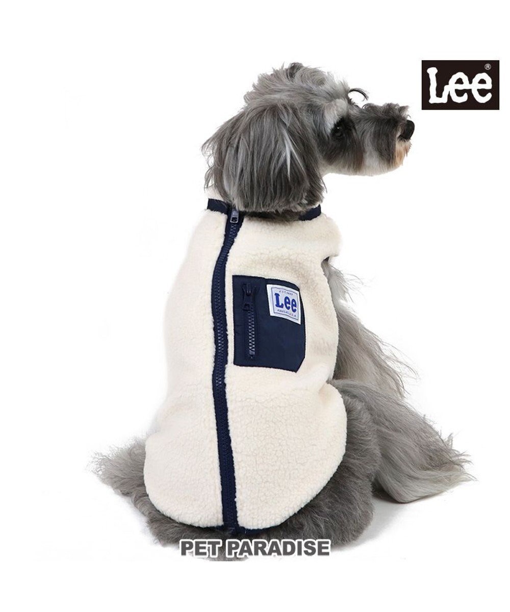 PET PARADISE 犬 服 Ｌｅｅ 背中開き ベスト 【小型犬】 ボア ホワイト 白~オフホワイト