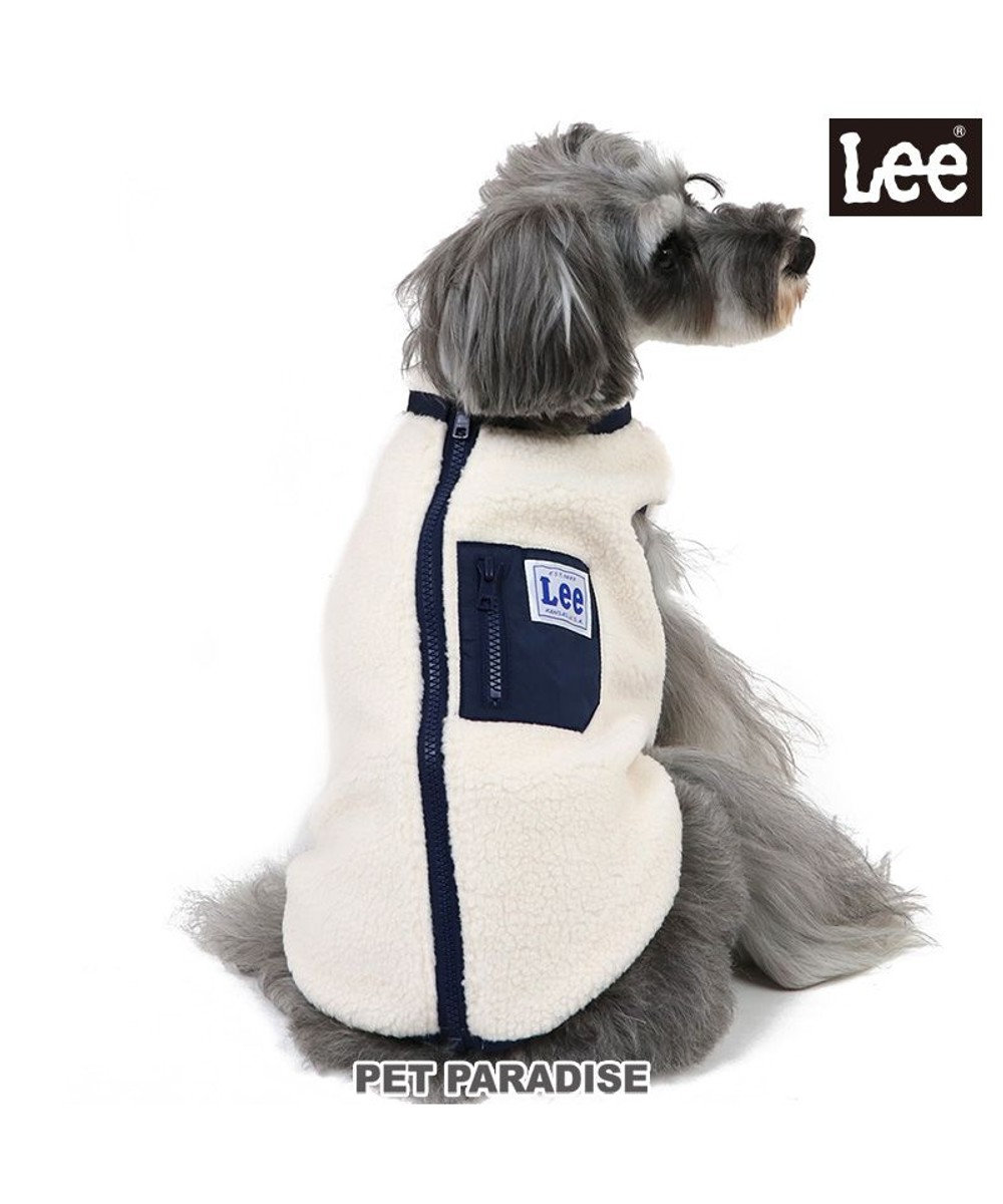 PET PARADISE 犬 服 Ｌｅｅ 背中開き ベスト 【小型犬】 ボア ホワイト 白~オフホワイト