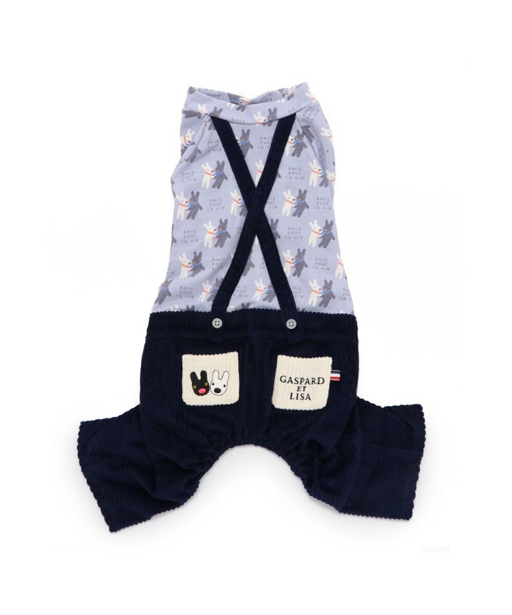 PET PARADISE リサとガスパール サスペンダー つなぎパンツ 《であい柄》 小型犬 