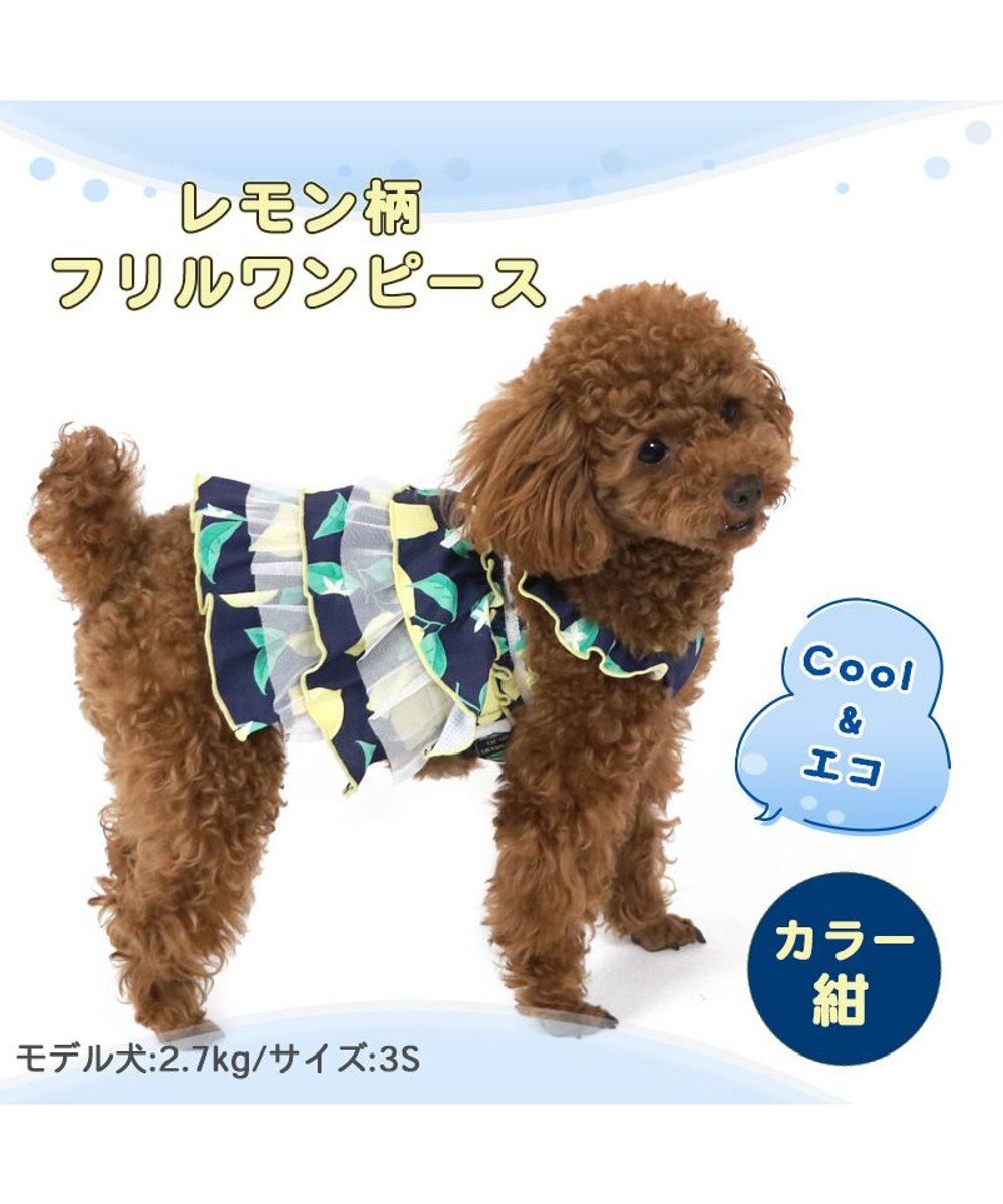 犬 服 クール 接触冷感 虫よけ ワンピース 紺 小型犬 レモン柄 ペットウエア ドッグウエア ドッグウェア イヌ おしゃれ かわいい メッシュ ひんやり 夏 涼感 冷却 吸水速乾 クール マックス Pet Paradise 通販 雑貨とペット用品の通販サイト マザーガーデン