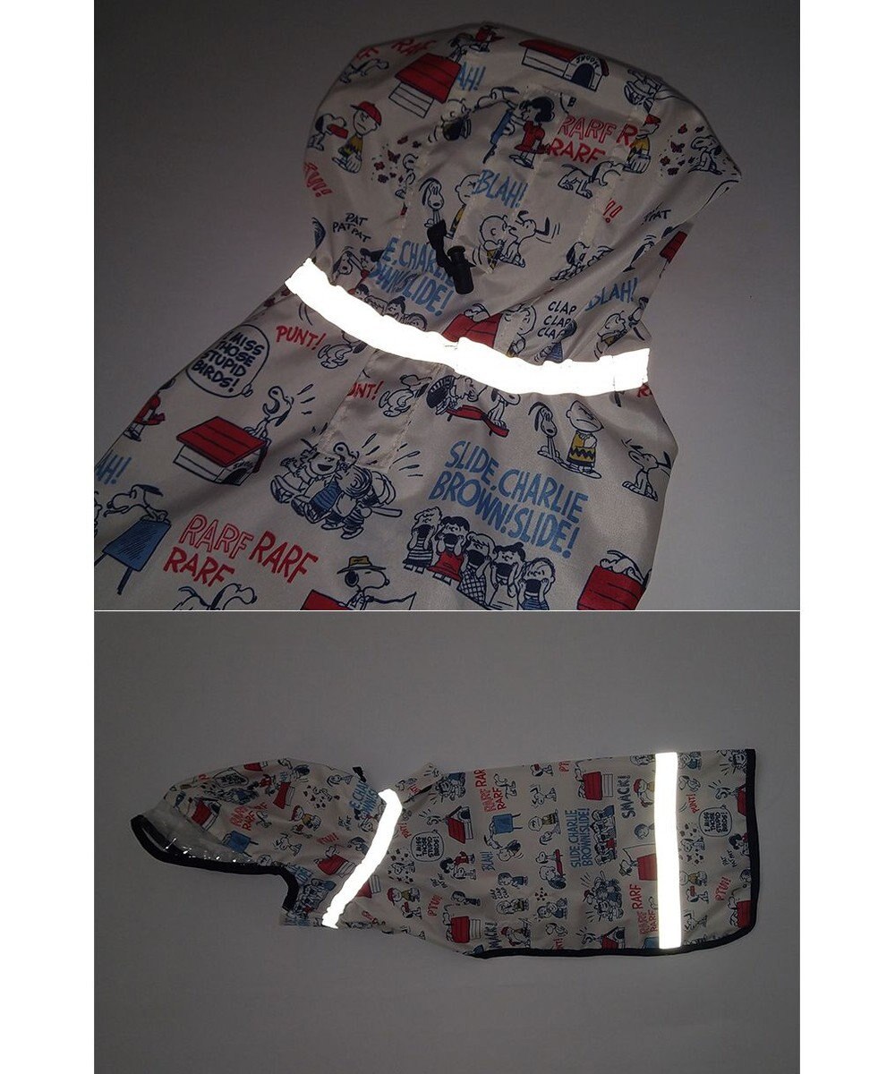 PET PARADISE スヌーピー レインコート 透明フード付き 《アメリカンビンテージ柄》 中型犬 大型犬 