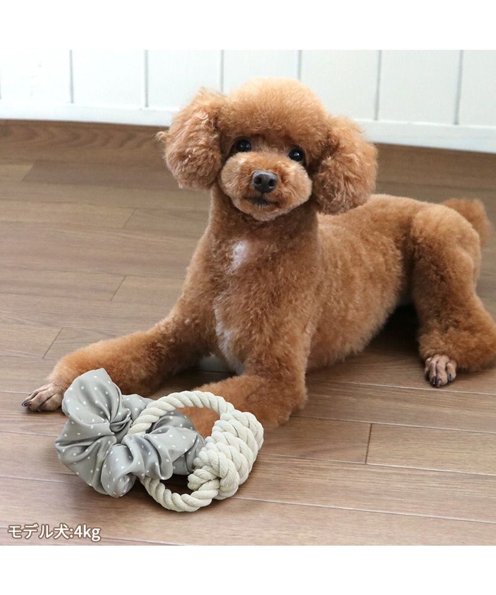 PET PARADISE ペットパラダイス 引っ張り シュシュ トイ  《 花柄 / ドット柄 》 