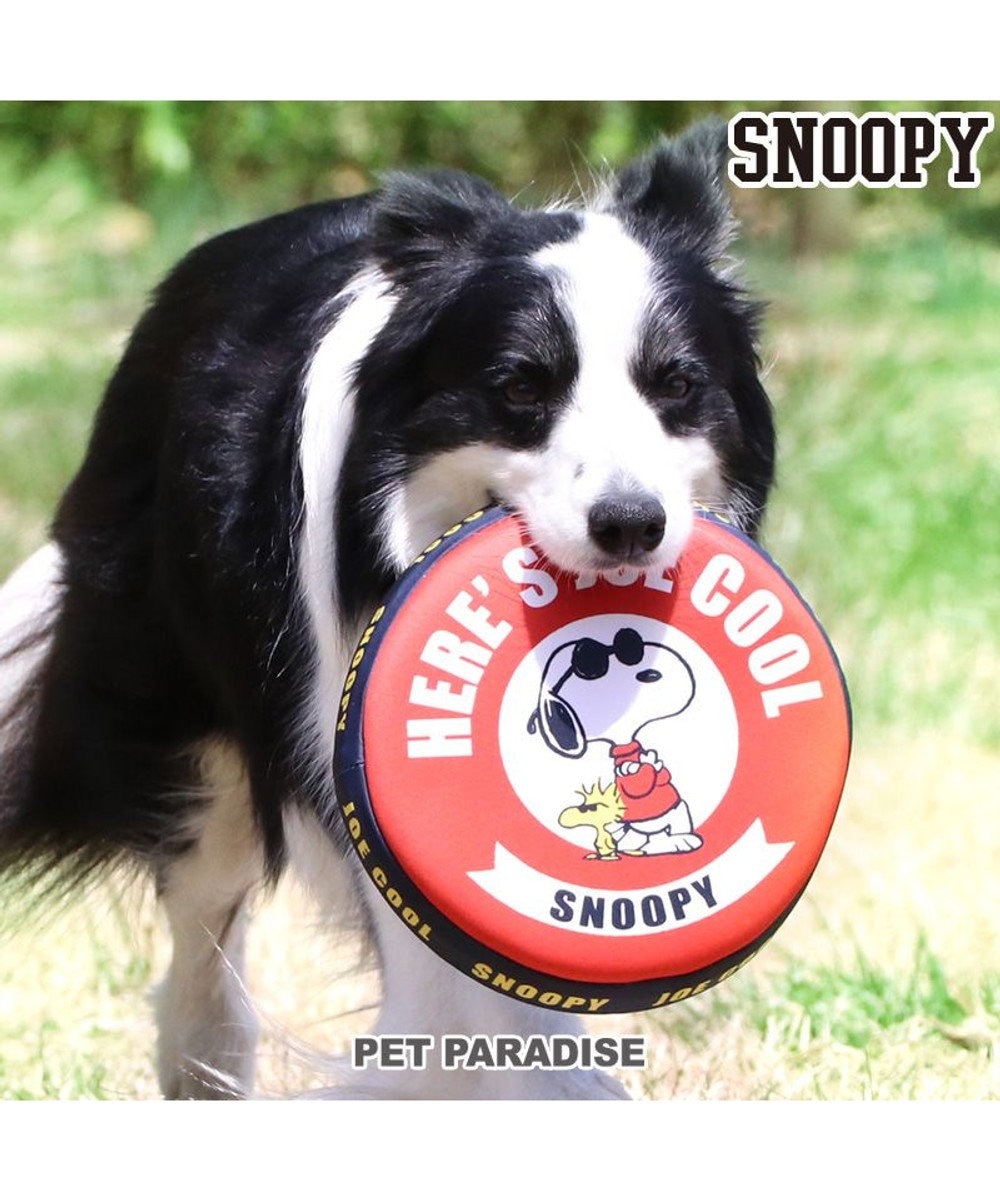 PET PARADISE 犬 おもちゃ スヌーピー フライングディスク M (直径22cm） 赤