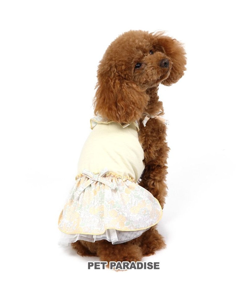 PET PARADISE 犬の服 犬 ワンピース 【小型犬】 小花柄 黄