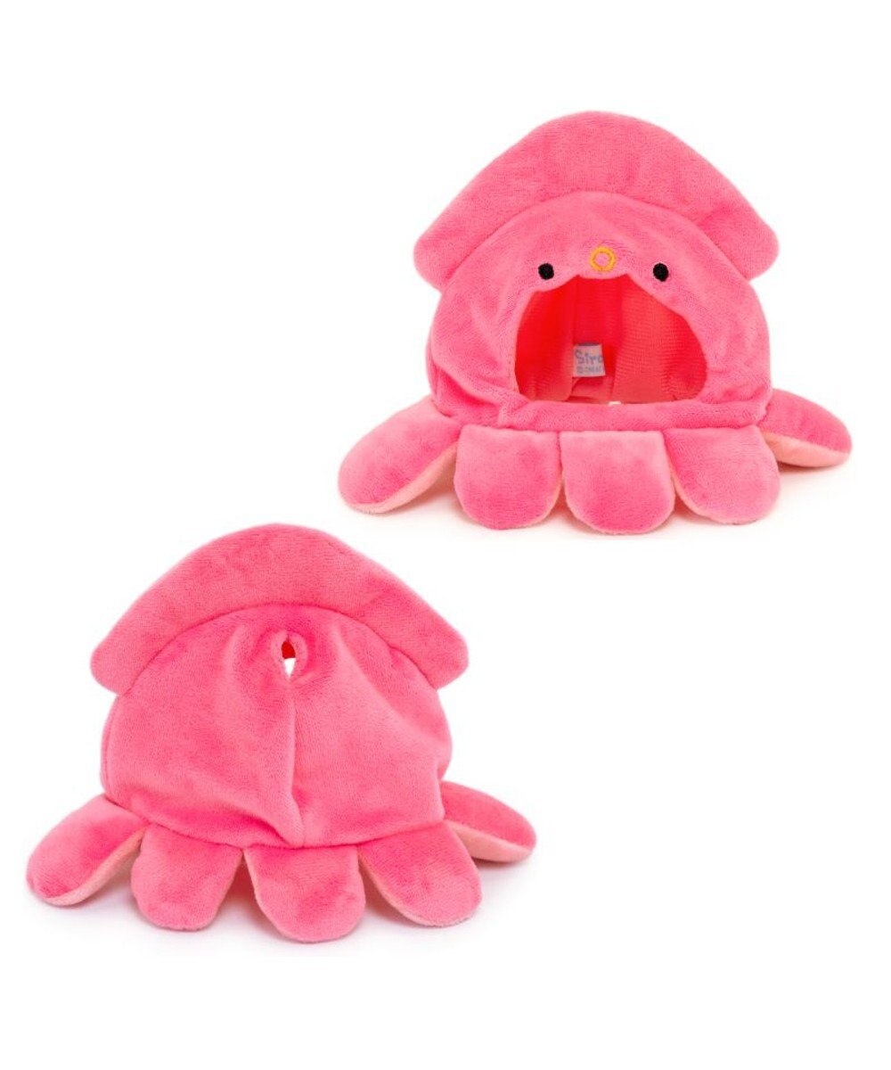 Mother garden しろたん ついてきちゃうしろたん マスコット用 着せ替え服 イカ頭巾 《桃》 単品 