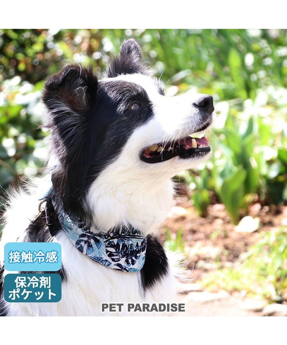 PET PARADISE クールネック バンダナ《 ボタニカル/ しろくま/シフォン襟》 保冷剤付き 【中型犬】【大型犬】 
