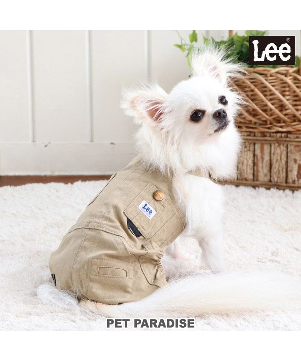 PET PARADISE 犬 服 Ｌｅｅ カーゴ オーバーオール パンツつなぎ 【小型犬】 ベージュ